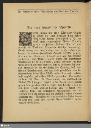 Die neue französische Operette