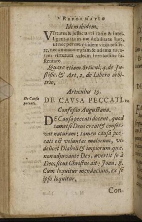 Articulus 19. De Causa Peccati