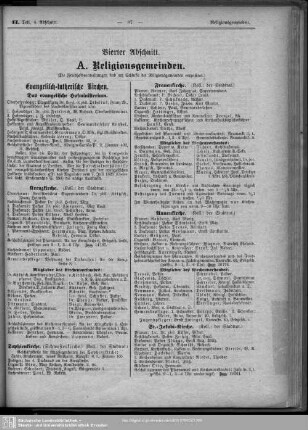 Vierter Abschnitt. Die Religionsgemeinden und Schulen