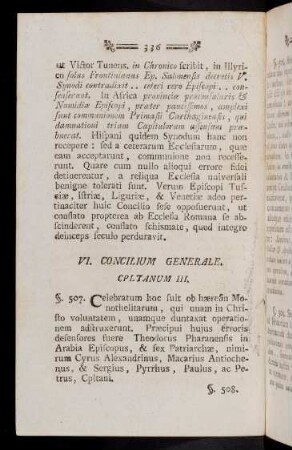 336-347, VI. Concilium (§ 507 - 516)