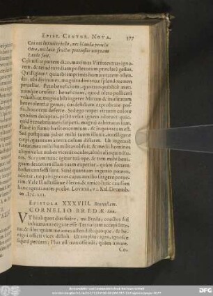 Epistola LXXXVIII. Bruxellam. Cornelio Bredae Suo.