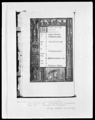 Gebetbuch mit Kalendarium — Buchseite mit Monatsbild September, Folio 12verso