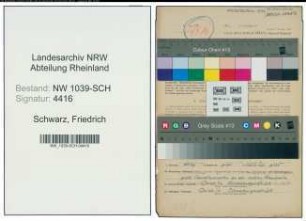 Entnazifizierung Friedrich Schwarz , geb. 21.09.1889 (Angestellter)