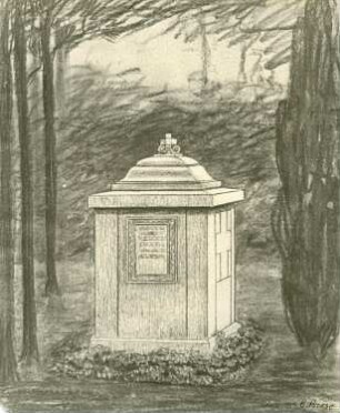 Entwurf für ein Grabmal : Entwurf für ein Grabmal. Zeichnung (bezeichnet 1913.10.20; C. Brose)