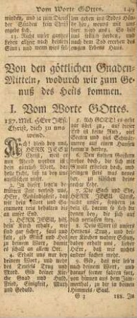 Von den göttlichen Gnaden-Mitteln, wodurch wir zum Genuß des Heils kommen