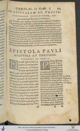 EPISTOLA PAULI APOSTOLI AD THESSALONICENSES II