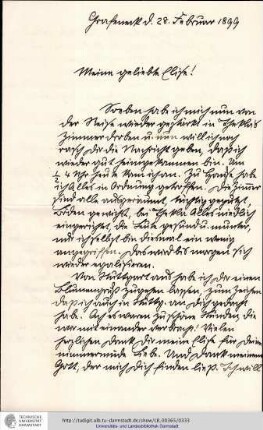 Brief vom 28.02.1899