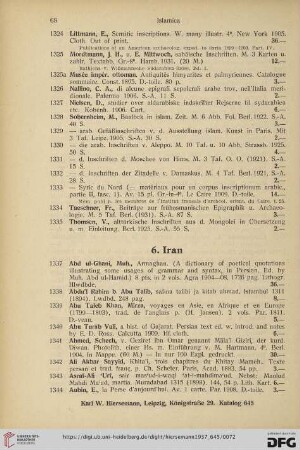 6. Iran (Nr. 1337 - 1452)