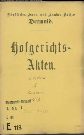 von Exterde, Bernhard Simon gegen Arnd Simon Hunaeus - Ahmser Kuhmasch