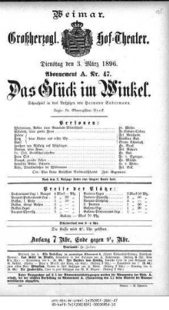 Das Glück im Winkel