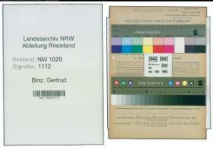 Entnazifizierung Gertrud Binz , geb. 24.03.1884 (Haendlerin)