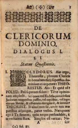 Dominium Clericorum XII Dialogis Examinatum