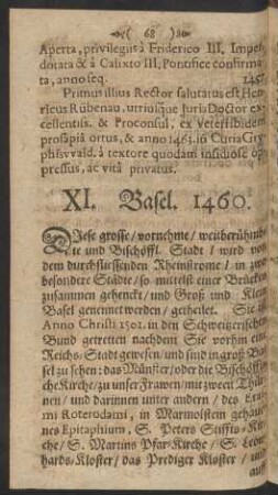 XI. Basel. 1460