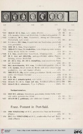 Franz. Postamt in Port-Said (Nr. 658-659)