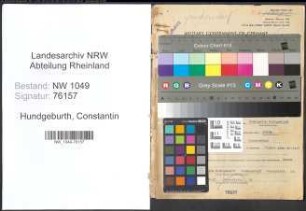 Entnazifizierung Constantin Hundgeburth , geb. 30.12.1889 (Kaufmann)