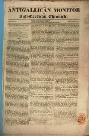 The Antigallican monitor and Anti-Corsican chronicle. 138. 1813