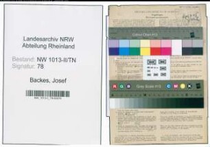 Entnazifizierung Josef Backes , geb. 20.04.1922 (Fuhrmann)