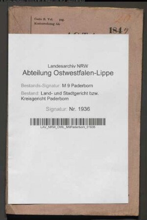 Erblasser: Lütkemeyer, Therese, geb. Schwarze:
