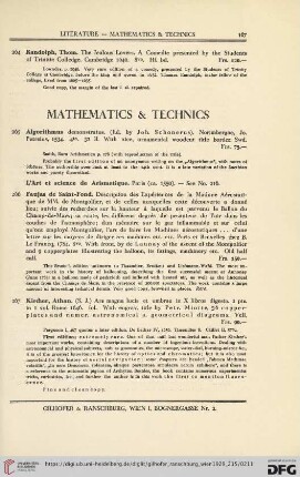 Mathematics & Technics (No. 265 - 272)