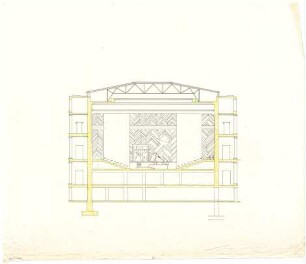 Troost, Paul Ludwig; München, Arcisstr. 12; Führerbau der NSDAP - Großer Konzertsaal (Querschnitt)