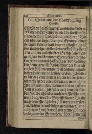 IV. Gebet um die Nachfolgung Christi.