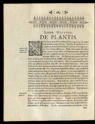 Liber Octavus, De Plantis.