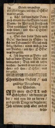 14-27, Christliches Gebet um gnädige Vergebung der Sünden. - ... nach der Absolution