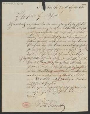 Brief an B. Schott's Söhne : 11.09.1834