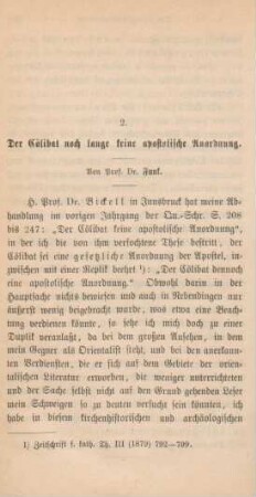 202-221 Der Cölibat noch lange keine apostolische Anordnung