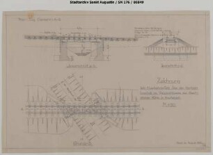 Brücke 7 (Anschluss Büllesbach): Grundriss / Lageplan, Lämgsschnitt, Querschnitt. Als ungültig gekennzeichnet.
