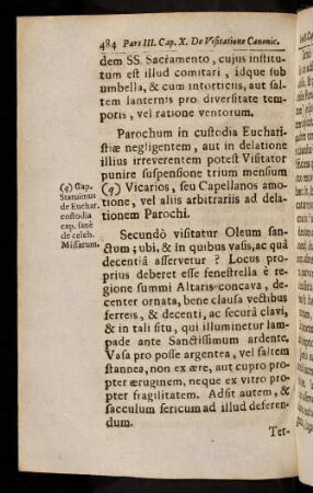 484-493, Parochum in custodia Eucharistiae ...
