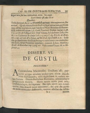 Dissert. VI. De Gustu.