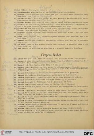 Graphik, Bücher, Waffen, Antike Gefäße, Varia (Nr. 900-1080)
