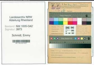 Entnazifizierung Emmy Schmidt , geb. 24.01.1909 ()