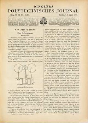 Dingler's polytechnisches Journal. 308 = Jg. 79. 1898