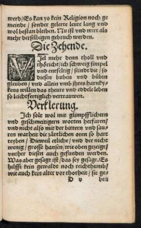 Die Zehende.