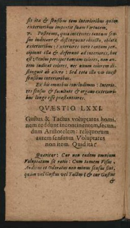 Quaestio LXXI. - Quaestio LXXX.