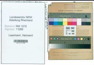 Entnazifizierung Hermann Leesmann , geb. 05.10.1895 (Kaufmann)