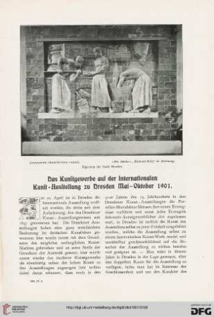 Das Kunstgewerbe auf der internationalen Kunst-Ausstellung zu Dresden Mai - Oktober 1901