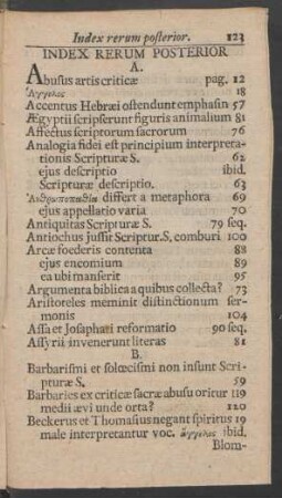 Index Rerum Posterior