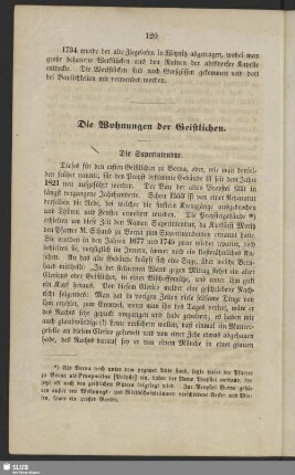 Die Wohnungen der Geistlichen