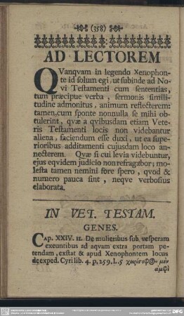 In Vet. Testam. Genes