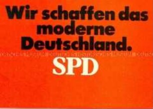 Propagandaschrift der SPD zur Bundestagswahl 1969