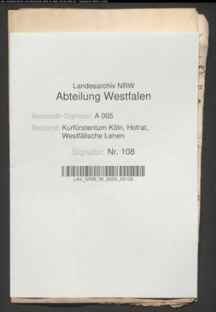 Die Einziehung rückständiger Lehnsgebühren in Westfalen