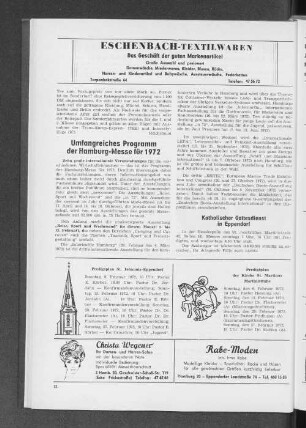 Katholische Gottesdienst in Eppendorf