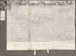 Mainz (Generalia): Schuldverschreibung des Erzbischofs Anselm Casimir von Mainz für eine Anleihe bei Johann Ulrich Küchler in Mainz