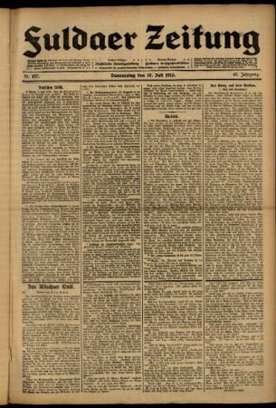 Ausgabe vom Donnerstag, den 10. Juli 1913.