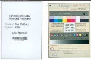 Entnazifizierung Heinrich Link , geb. 03.08.1899 (Prokurist)