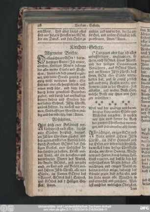 Kirchen-Gebete.