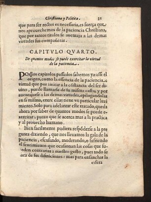 Capitulo quarto. De quantos modos se puede exercitar la virtud de la paciencia.